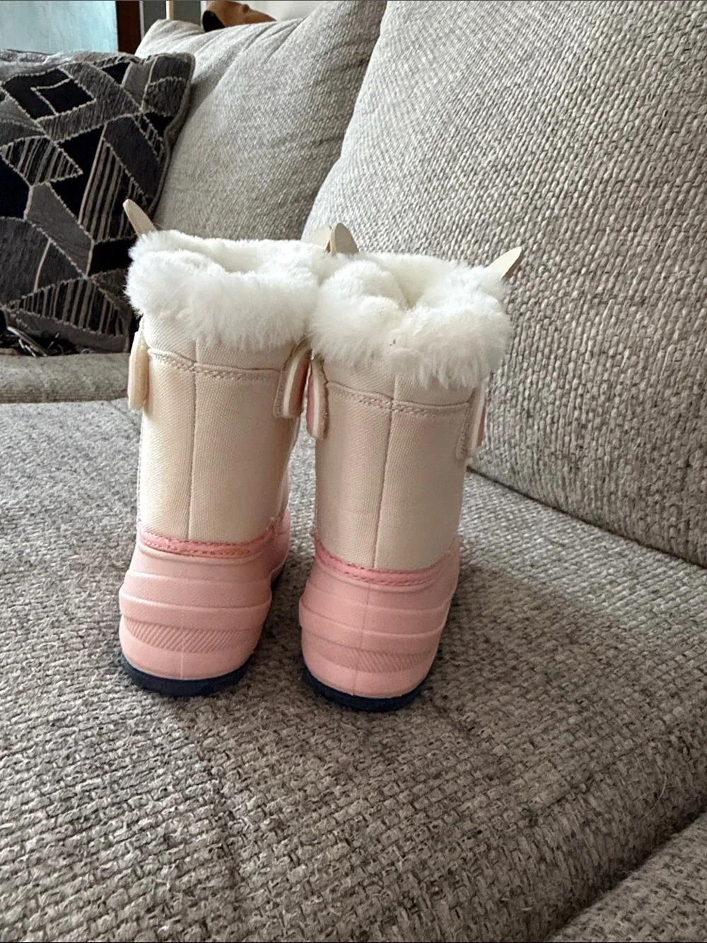 Cat & Jack Pink Unicorn Rain & Snow Boots